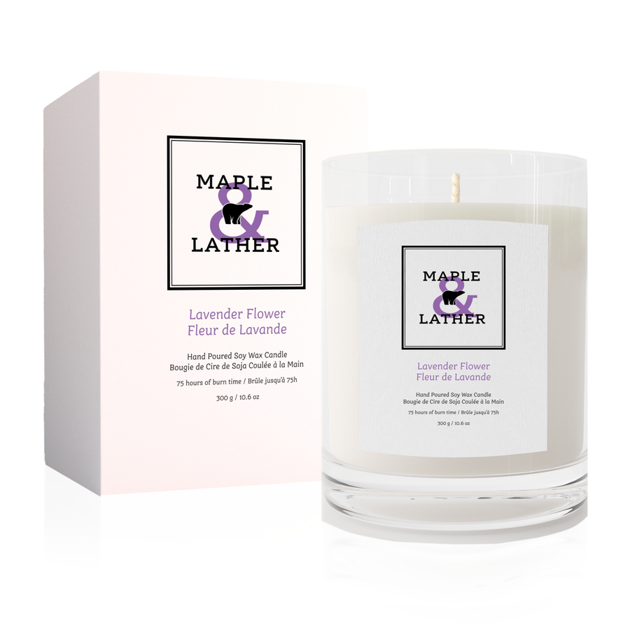 Lavender Flower Soy Candle (75 Hour)
