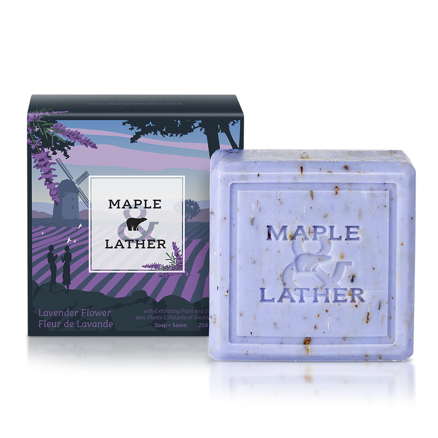 Lavender Flower Candle and Soap Set